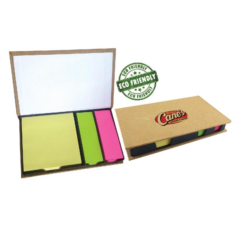 Eco-Friendly Sticky Notes Holder with Page Markers